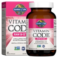 Vitamin Code® RAW B-12™ - 1000 мкг - 30 вегетарианских капсул - Garden of Life Garden of Life