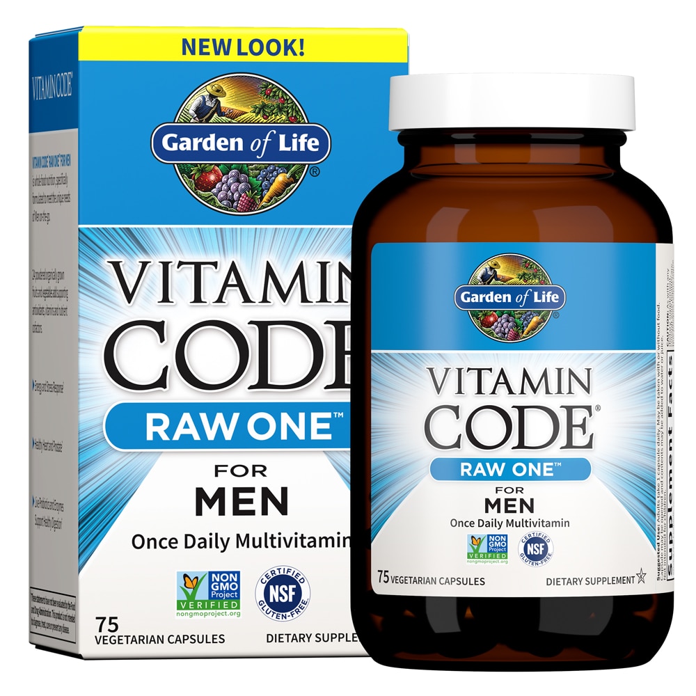 Garden of Life Vitamin Code® RAW One™ Мультивитамины для мужчин — 75 вегетарианских капсул Garden of Life