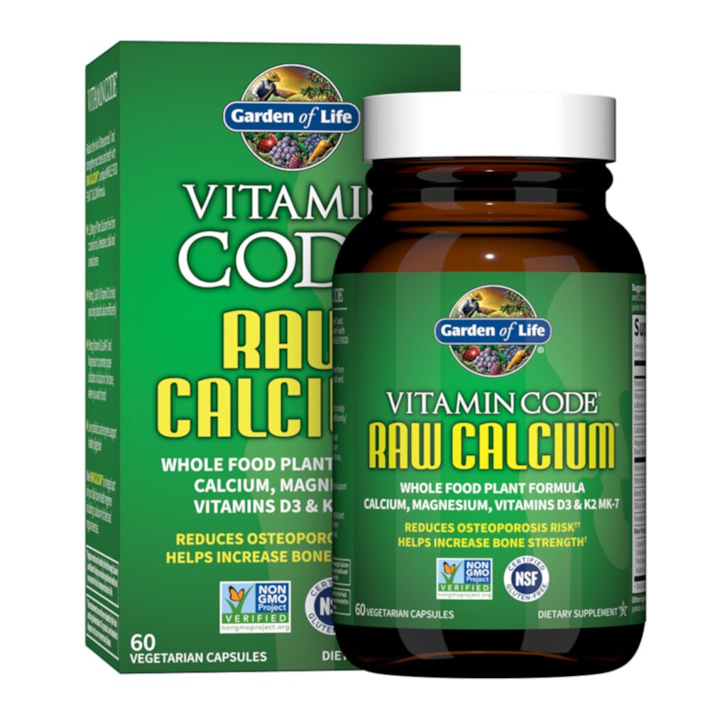 Vitamin Code® RAW Calcium™ -- 60 Vegetarian Capsules (Вегетарианские капсулы) Garden of Life