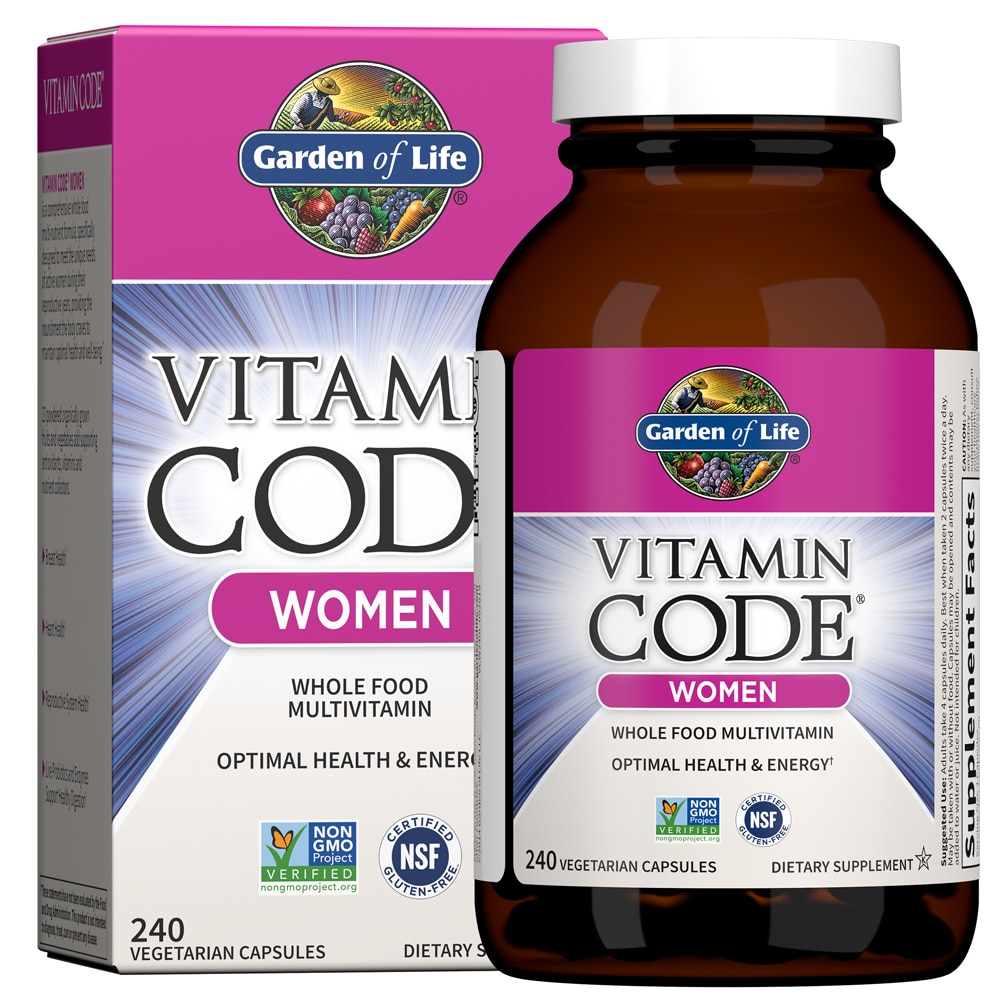 Vitamin Code® Women Whole Food Multivitamin - 240 вегетарианских капсул - Garden of Life Garden of Life