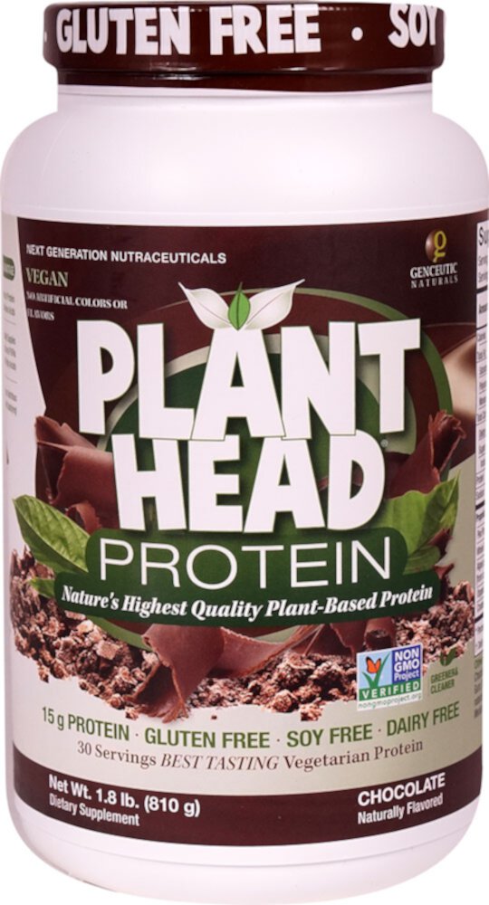 Протеиновый шоколад Genceutic Naturals Plant Head® — 30 порций Genceutic Naturals