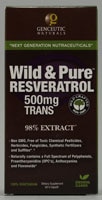 Genceutic Naturals Wild & Pure Resveratrol + 500 мг транс-ресвератрола — 60 вегетарианских капсул Genceutic Naturals