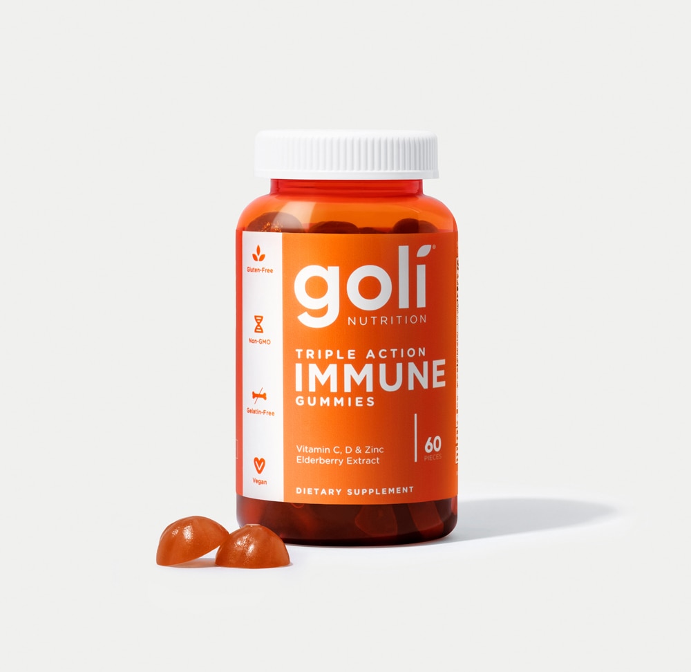Goli Nutrition Иммунные жевательные конфеты тройного действия -- 60 жевательных таблеток Goli Nutrition
