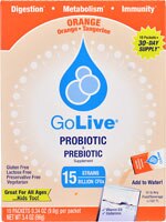 Смесь пробиотиков и пребиотиков GoLive Апельсин Апельсин Мандарин — 15 миллиардов КОЕ — 10 пакетиков GoLive