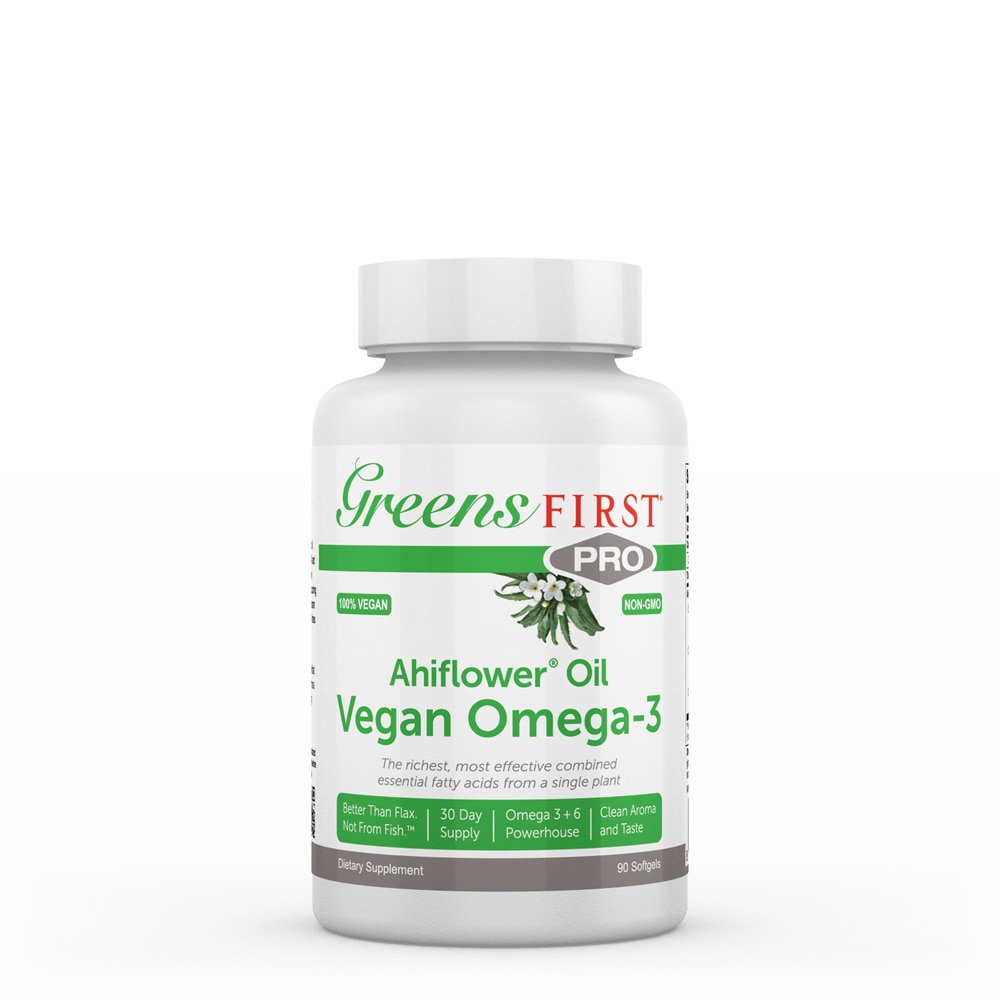 PRO Ahiflower Oil Vegan Omega-3 -- 90 Softgels (Мягкие капсулы) Greens First