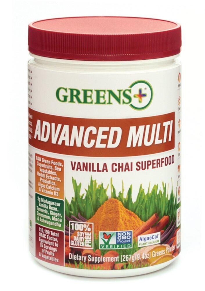 Ванильный чай Greens Plus Advanced Multi Superfood™ — 9,4 унции Greens Plus