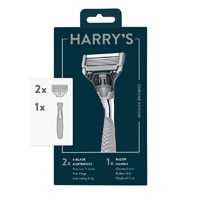 Мужская бритва Harry's: ручка Chrome Edition и 2 картриджа для бритвенных лезвий -- 1 комплект Harry's