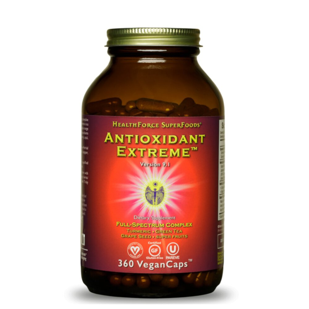 Антиоксидантный комплекс полного спектра Antioxant Extreme™, 360 веганских капсул HealthForce Superfoods