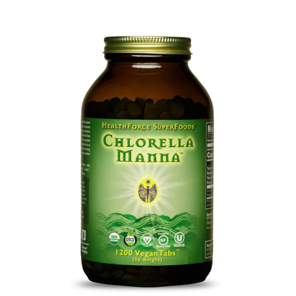 Chlorella Manna™ -- 1200 Vegan Tablets (Таблетки) HealthForce Superfoods