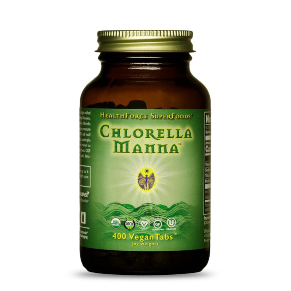 Chlorella Manna™ -- 400 Vegan Tablets (Таблетки) HealthForce Superfoods