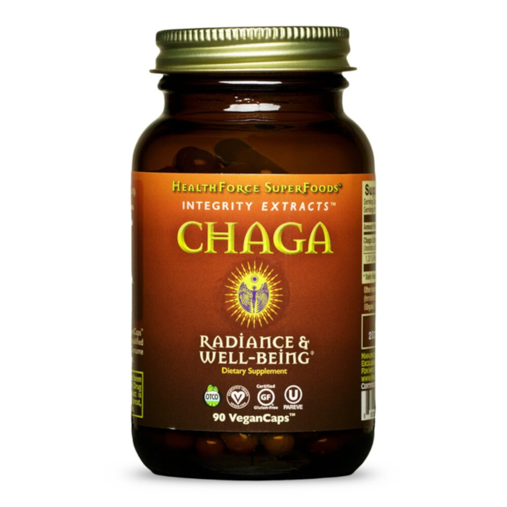 Integrity Extracts™ Chaga Mushrooms -- 90 VeganCaps HealthForce Superfoods