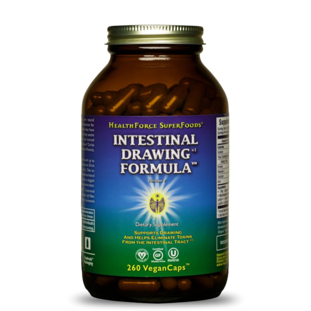 Intestinal Drawing Formula™ -- 260 Vegan Capsules (Веганские капсулы) HealthForce Superfoods