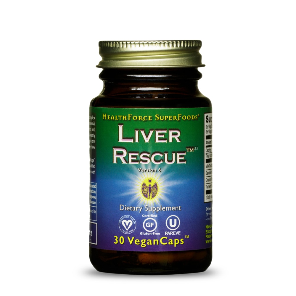 Liver Rescue™ — 30 веганских капсул HealthForce Superfoods