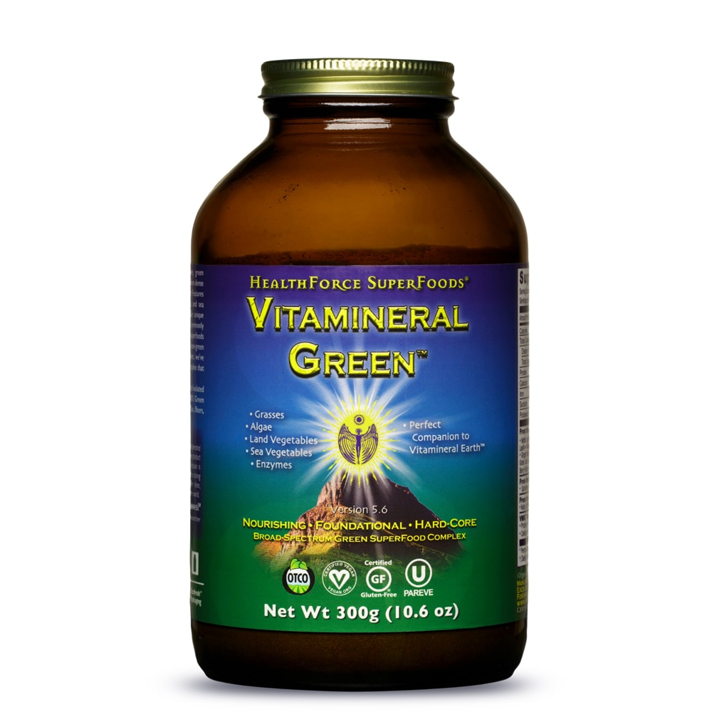 Vitamineral Green™ Powder (Порошок) -- 10.6 oz (Унции) HealthForce Superfoods