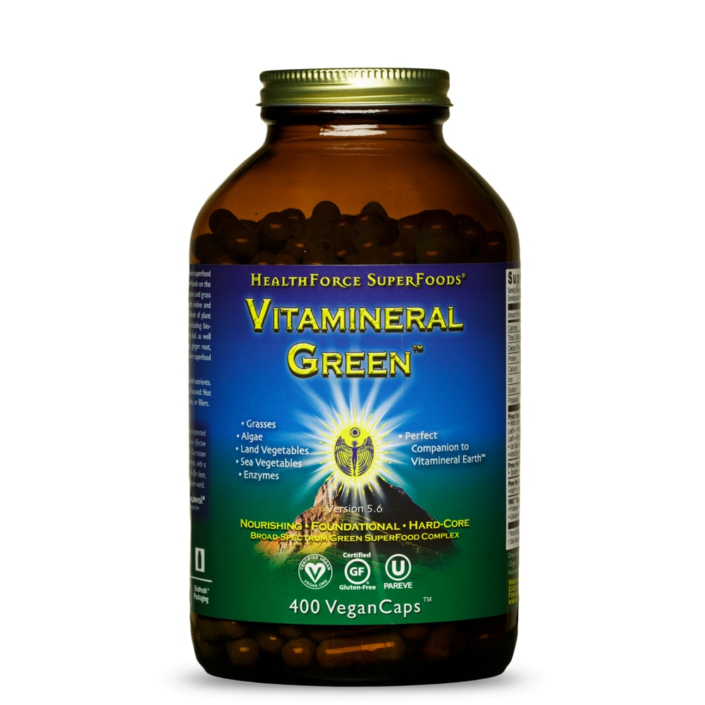 Vitamineral Green™ Version 5.6 -- 400 Vegan Caps™ HealthForce Superfoods