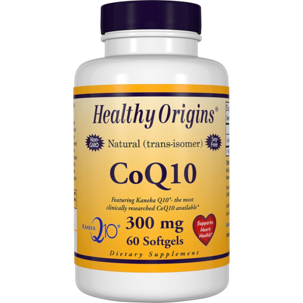Healthy Origins CoQ10 — 300 мг — 60 гелевых капсул Healthy Origins