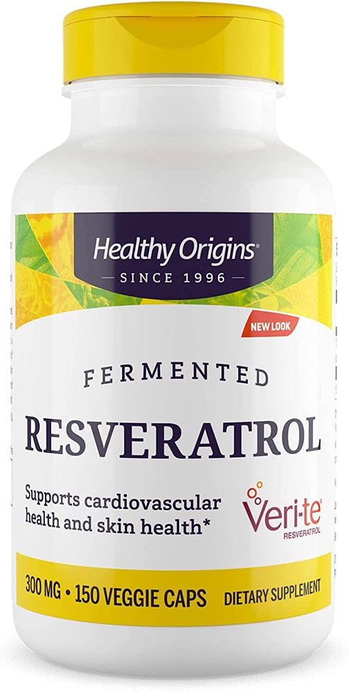 Healthy Origins Ферментированный ресвератрол — 300 мг — 150 вегетарианских капсул Healthy Origins