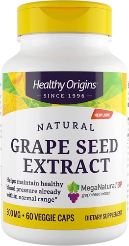 Экстракт виноградных косточек Healthy Origins Mega Natural®-BP — 300 мг — 60 капсул Healthy Origins