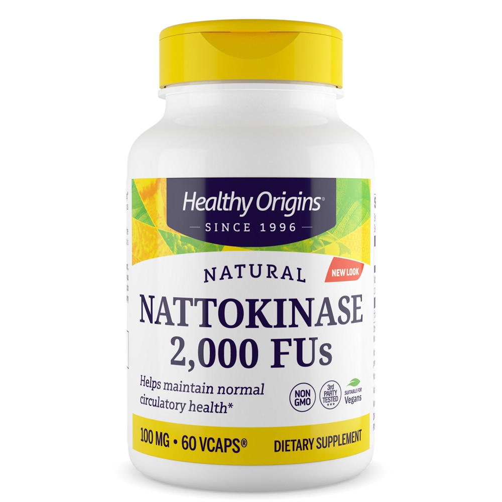 Nattokinase 2000 FU - 100 мг - 60 вегетарианских капсул - Healthy Origins Healthy Origins