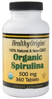 Органическая спирулина Healthy Origins — 500 мг — 360 таблеток Healthy Origins