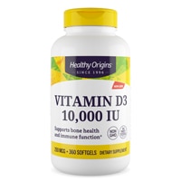 Витамин D3 - 10 000 МЕ - 360 мягких капсул - Healthy Origins Healthy Origins
