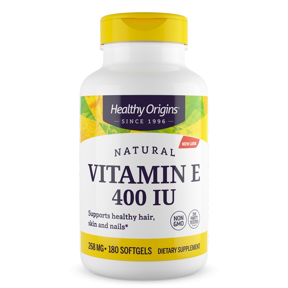 Vitamin E -- 400 IU - 180 Softgels (Мягкие капсулы) Healthy Origins