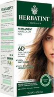 Permanent Hair Color Gel 6D Dark Golden Blonde -- 135 mL Herbatint