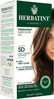 Permanent Hair Color Gel 5D Light Golden Chestnut -- 135 mL Herbatint