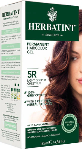 Permanent Hair Color Gel 5R Light Copper Chestnut -- 135 mL Herbatint