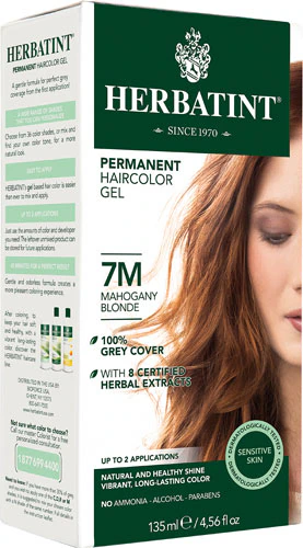 Permanent Hair Color Gel 7M Mahogany Blonde -- 135 mL Herbatint