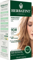 Стойкая гелевая краска для волос Herbatint 9DR Copperish Gold -- 1 комплект Herbatint