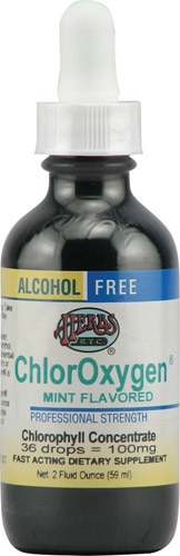 ChlorOxygen Chlorophyll Herbal Supplement Mint -- 2 fl oz (Жидкие унции) Herbs Etc.