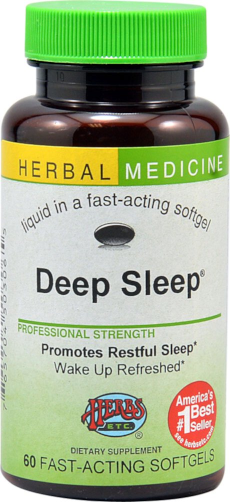 Травы и т. д. Deep Sleep® -- 60 быстродействующих капсул Herbs Etc.