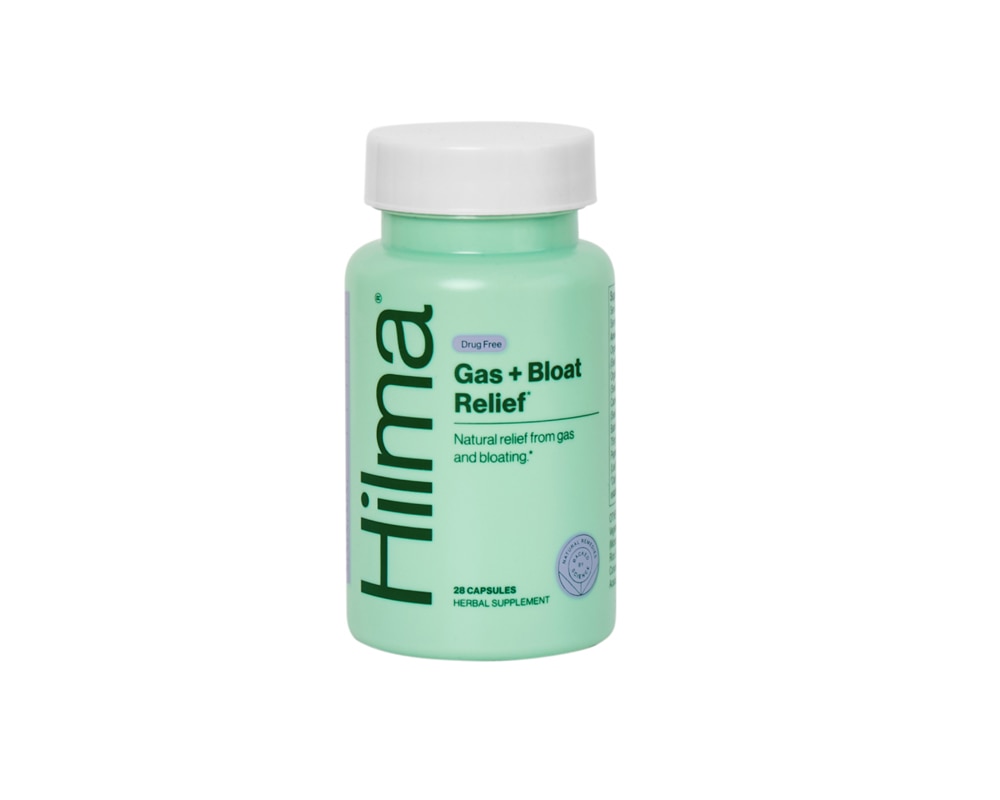 Gas Plus для облегчения вздутия живота, 28 капсул Hilma