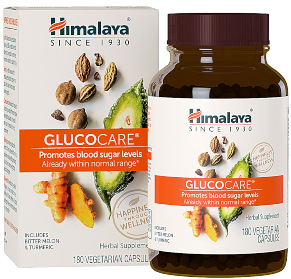 GlucoCare®, 180 вегетарианских капсул Himalaya