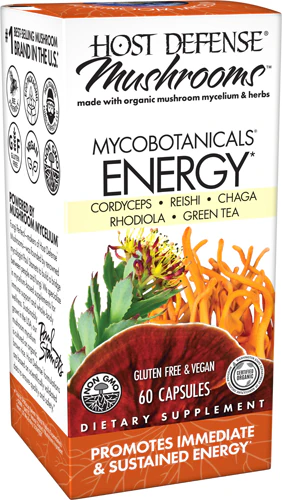 Органические грибы MycoBotanicals Energy в капсулах - 60 штук Host Defense