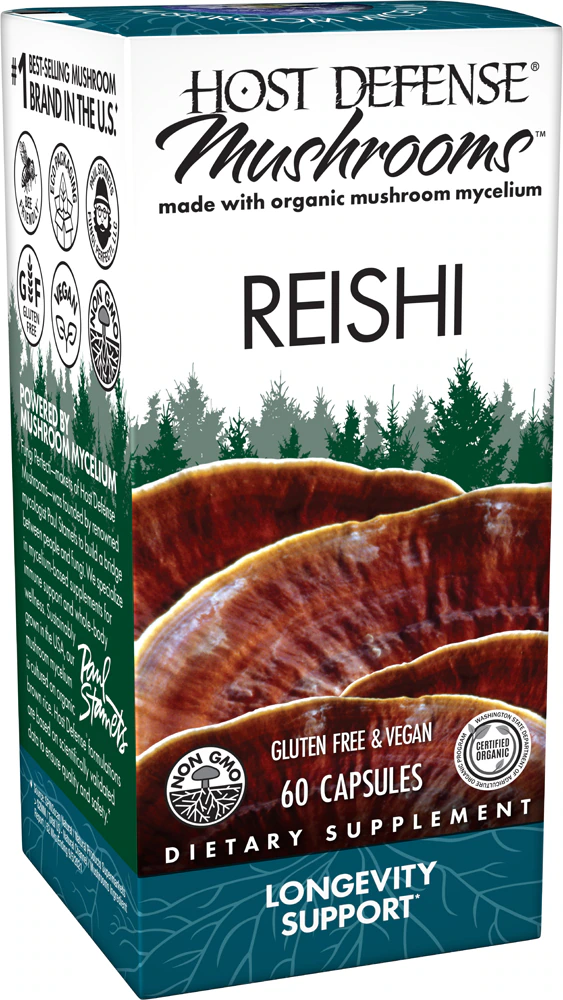 Mushrooms Organic Reishi Capsules (Капсулы) -- 60 Capsules Host Defense