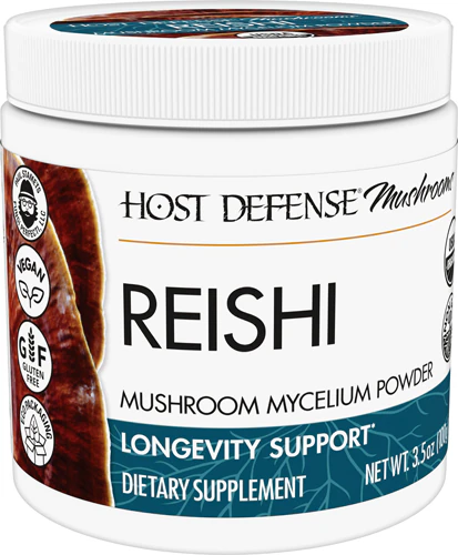 Mushrooms Organic Reishi Powder (Порошок) -- 3.5 oz (Унции) Host Defense