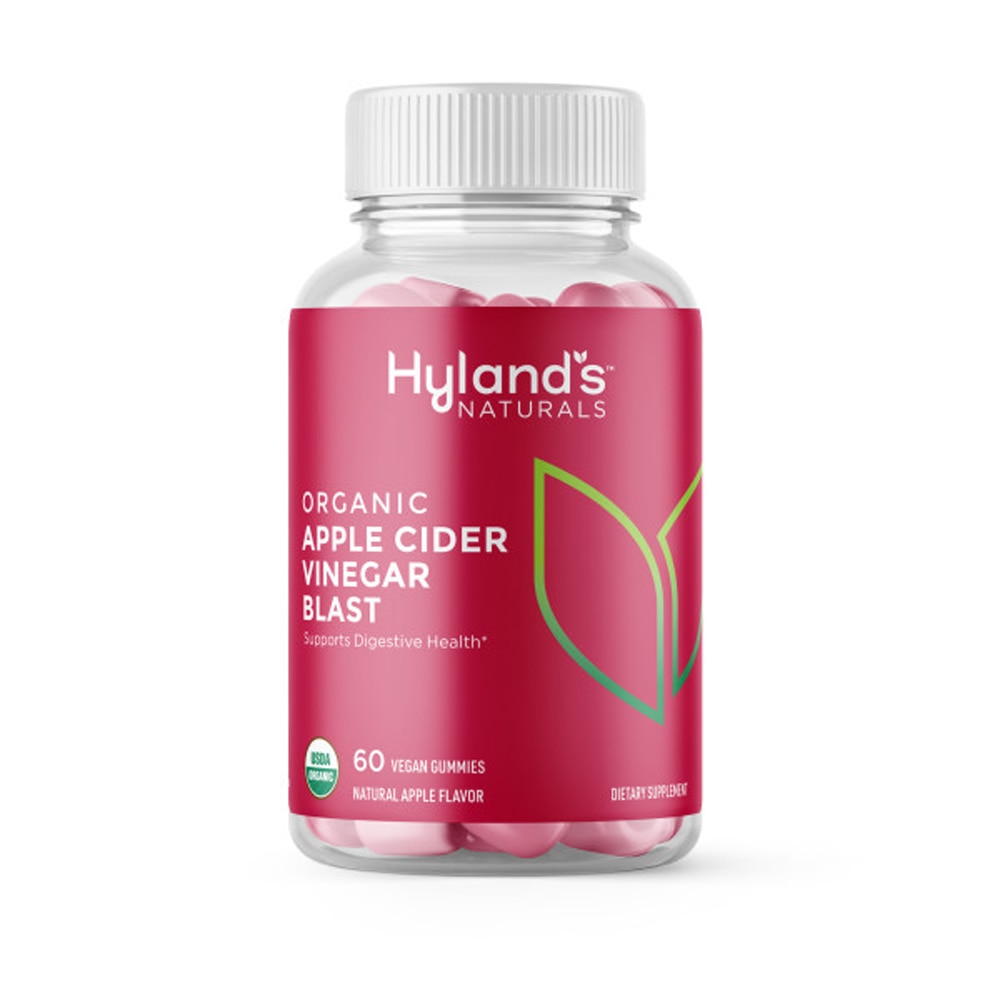 Hyland's Naturals™ Organic Apple Cider Vinegar Blast Natural Apple — 60 веганских жевательных резинок Hyland's