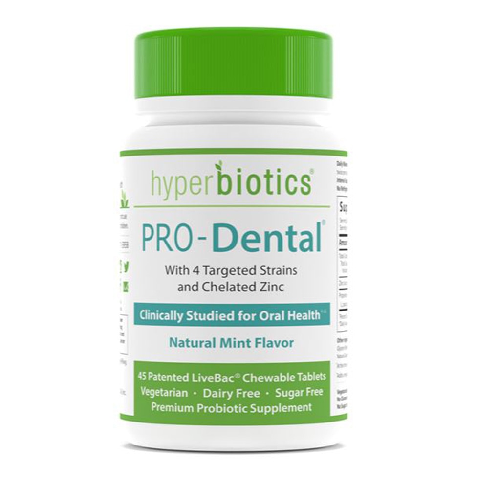 PRO-Dental - Пробиотики для здоровья полости рта, Натуральная мята - 45 жевательных таблеток - Hyperbiotics Hyperbiotics