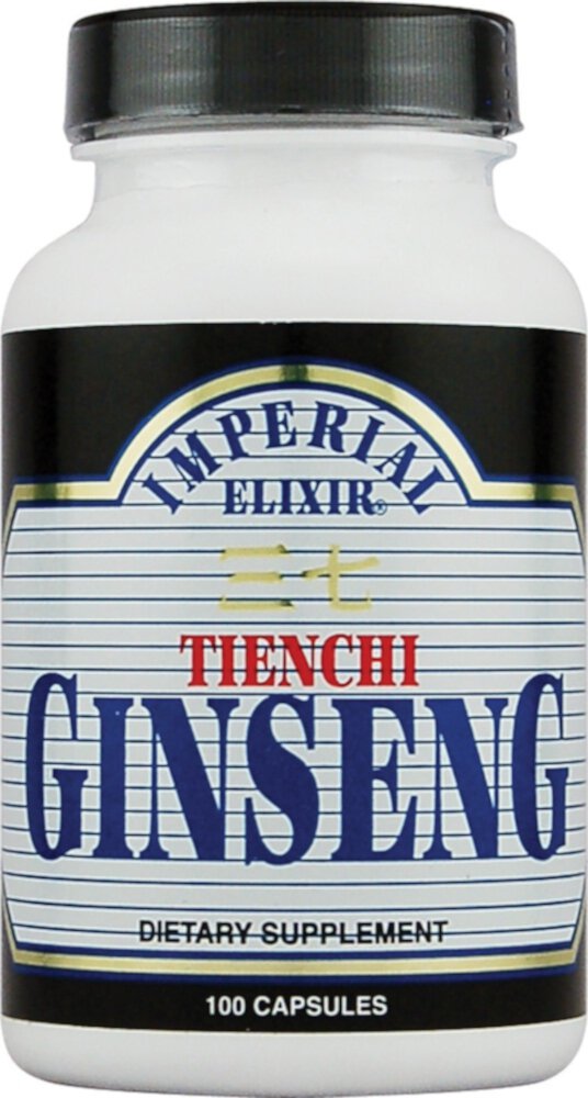 Tienchi женьшень — по 500 мг — 100 капсул Imperial Elixir