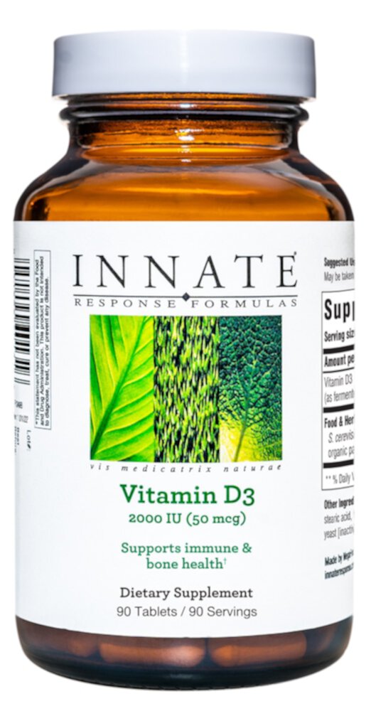 Innate Response Formulas Витамин D3 -- 2000 МЕ (50 мкг) -- 90 таблеток Innate