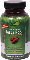 Concentrated Maca Root and Ashwagandha -- 75 Liquid Softgels (Жидкие мягкие капсулы) Irwin Naturals