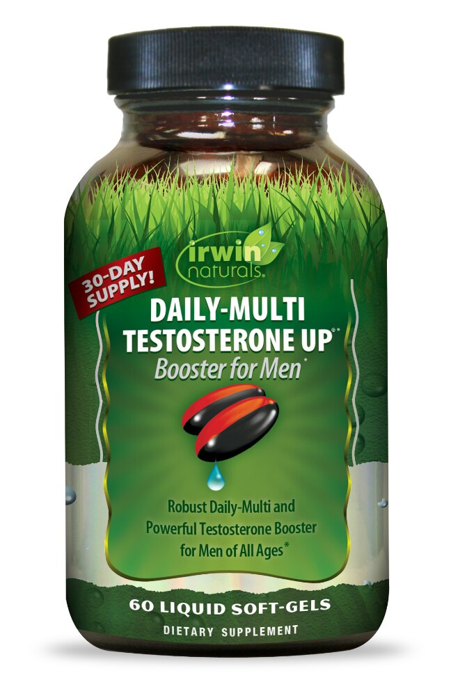 Daily Multi Testosterone Up Booster для мужчин — 60 мягких капсул с жидкостью Irwin Naturals