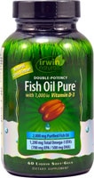 Double Potency Fish Oil Pure Natural Citrus -- 60 Liquid Softgels (Жидкие мягкие капсулы) Irwin Naturals