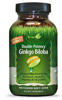 Double-Potency Ginkgo Biloba -- 60 Liquid Softgels (Жидкие мягкие капсулы) Irwin Naturals