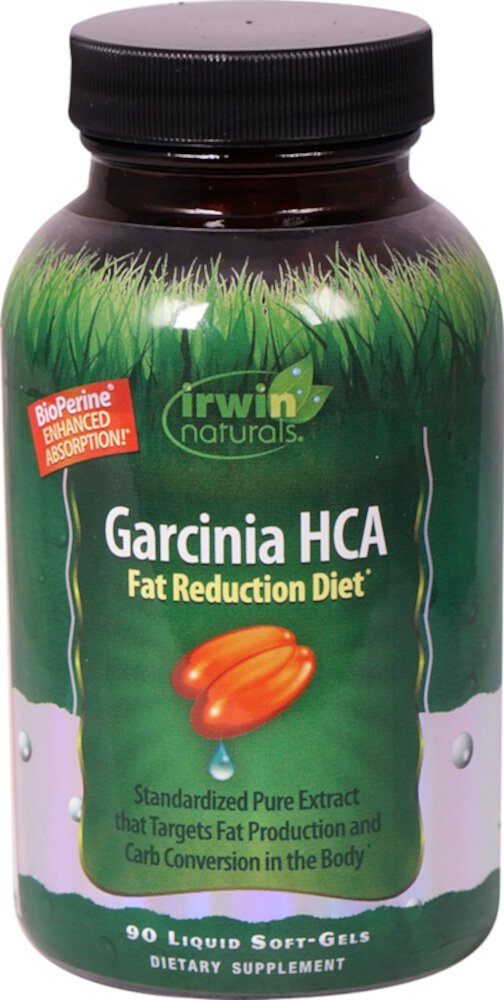 Garcinia HCA Fat Reduction Diet -- 90 Liquid Softgels (Жидкие мягкие капсулы) Irwin Naturals