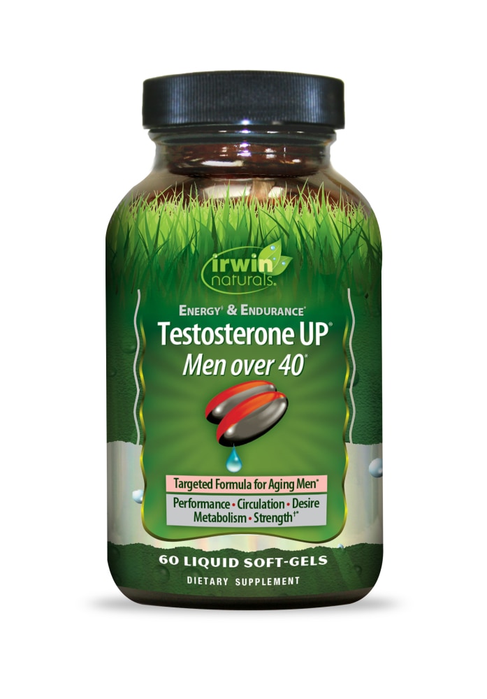 Energy & Endurance Testosterone Up for Men Over 40 -- 60 Liquid Softgels (Жидкие мягкие капсулы) Irwin Naturals