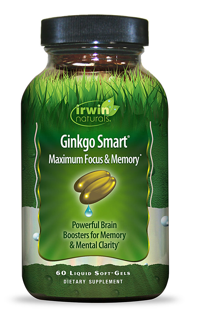 Ginkgo Smart® -- 60 Liquid Softgels (Жидкие мягкие капсулы) Irwin Naturals