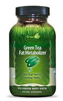 Green Tea Fat Metabolizer -- 75 Liquid Softgels (Жидкие мягкие капсулы) Irwin Naturals